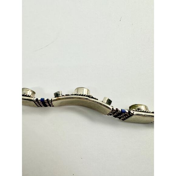 Tibetan Silver Bracelet Handmade Boho - Picture 6 of 7